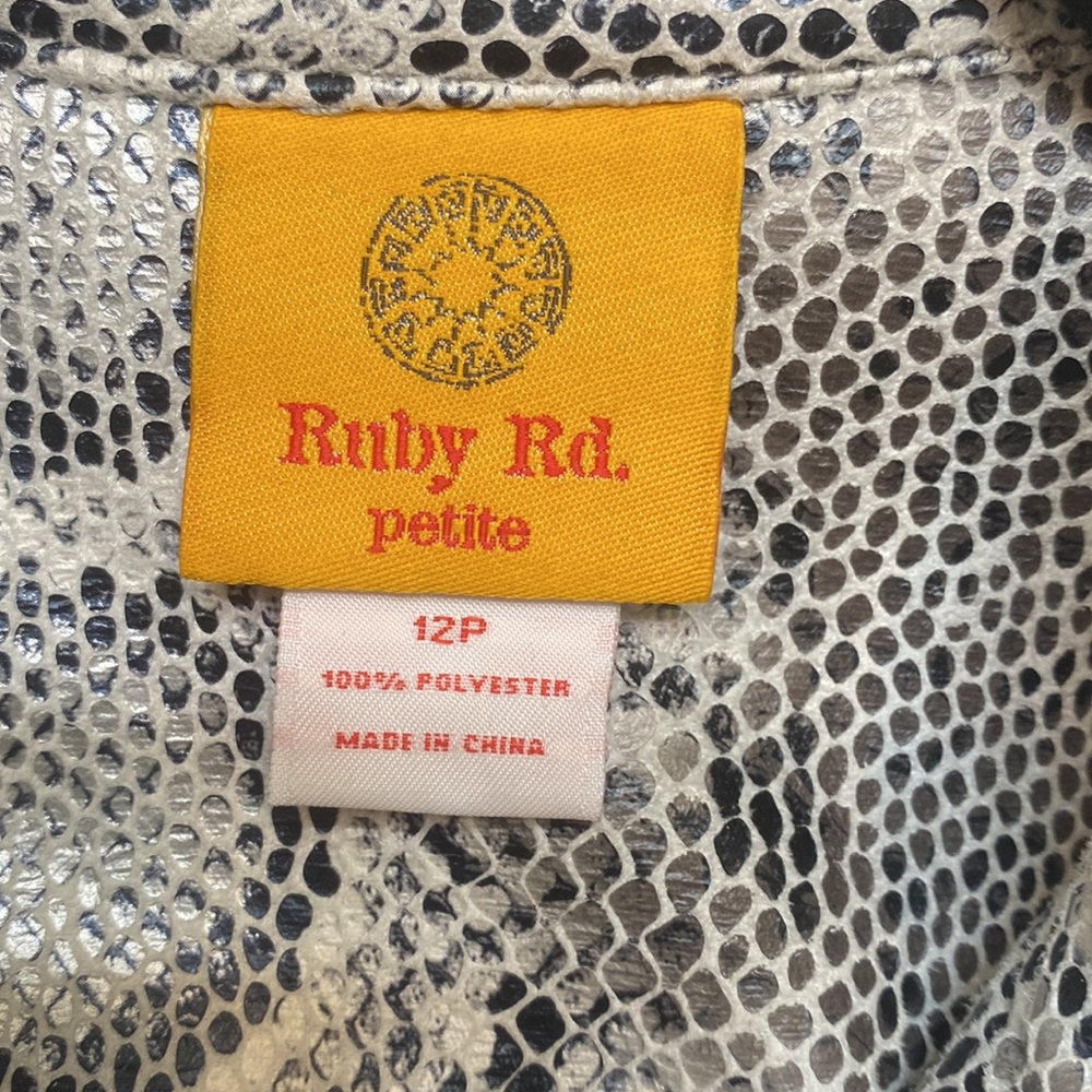 Ruby Rd. Snake Skin Look Jacket - Picture 6 of 6